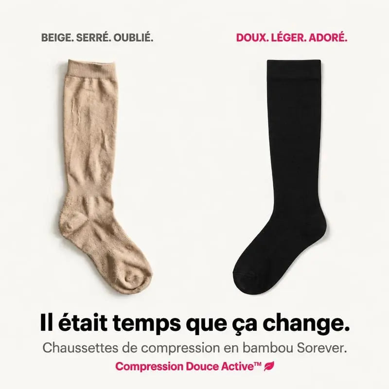 Chaussettes de Compression Confortables En Bambou Premium Pour Homme et Femme