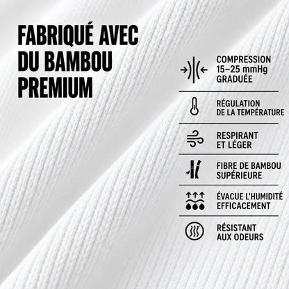 Chaussettes de Compression Confortables En Bambou Premium Pour Homme et Femme