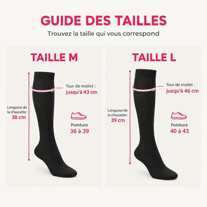 Chaussettes de Compression Confortables En Bambou Premium Pour Homme et Femme