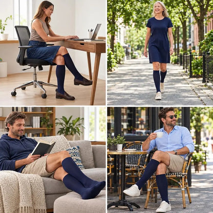 Chaussettes de Compression Confortables En Bambou Premium Pour Homme et Femme