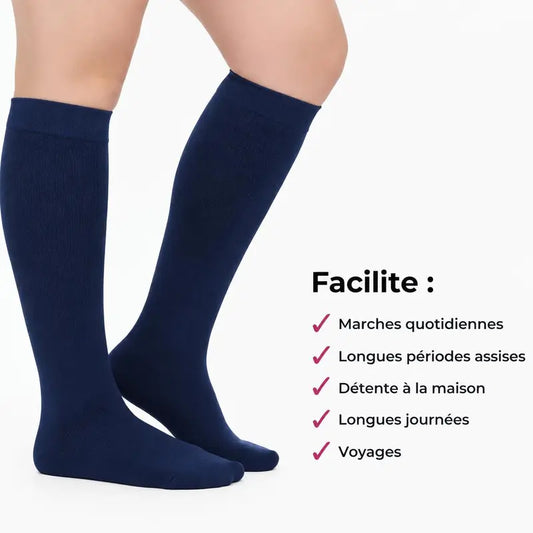 Chaussettes de Compression Confortables En Bambou Premium Pour Homme et Femme