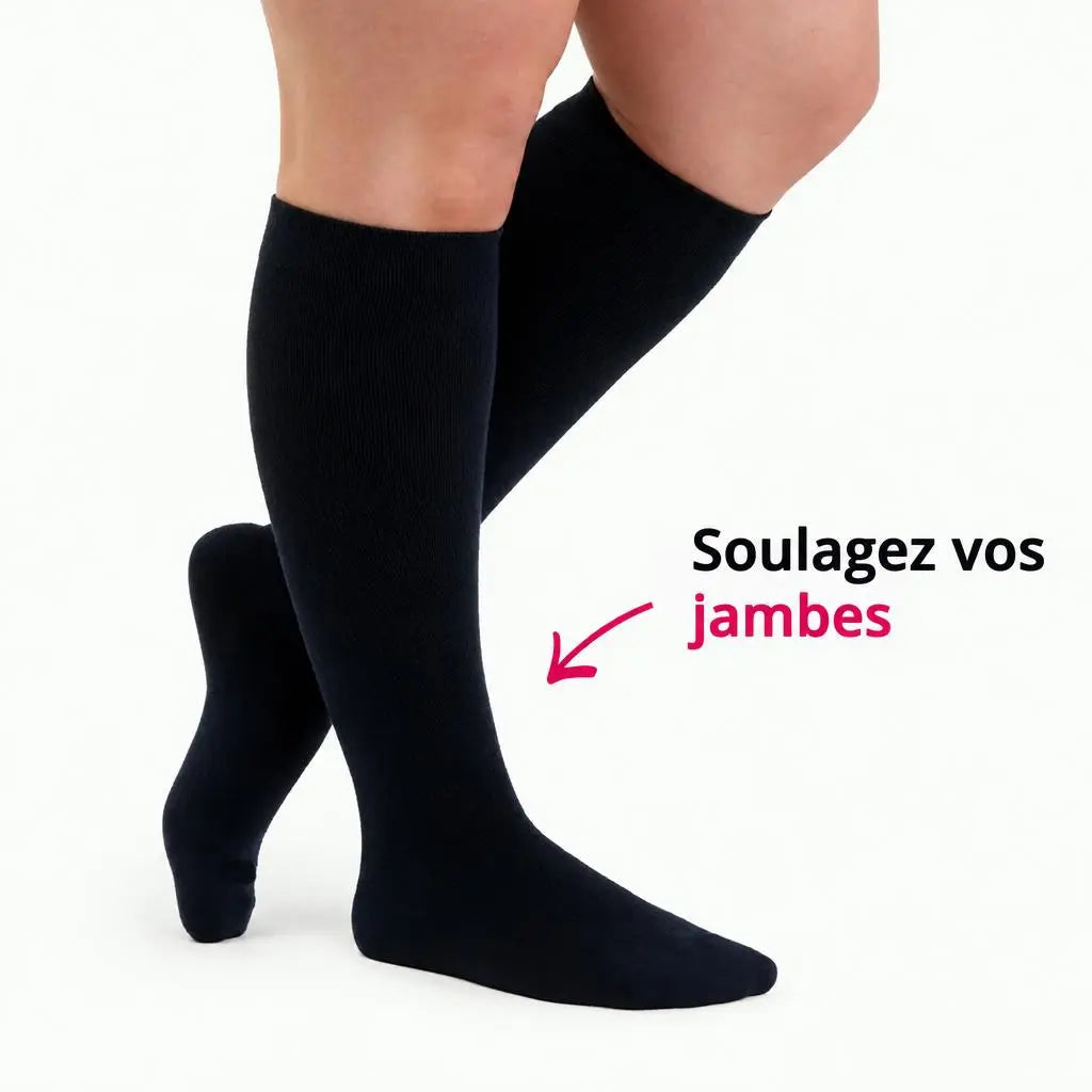 Chaussettes de Compression Confortables En Bambou Premium Pour Homme et Femme